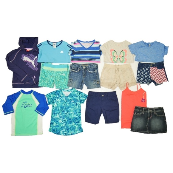 Girls Size 7-8 Back to School Summer Outfits Lot - Picture 1 of 8